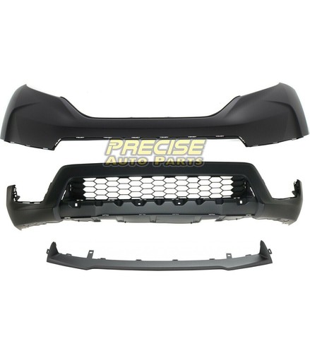 Honda CR-V Front Bumper Set - Upper & Lower Cover With Brackets For 2010-2011 Models-648607