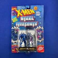 APOCALYPSE VS ARCHANGEL 1994 Toy Biz STEEL MUTANTS Die Cast Metal Figures MOC