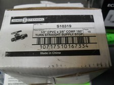 Jones Stephens S10319 Straight supply stop 1/2" CPVC 3/8"Compression Chrome x10