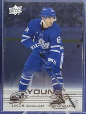 2025-26 UD Series 1 Jacob Quillan Young Guns Clear Cut RC 241 Maple Leafs Rookie