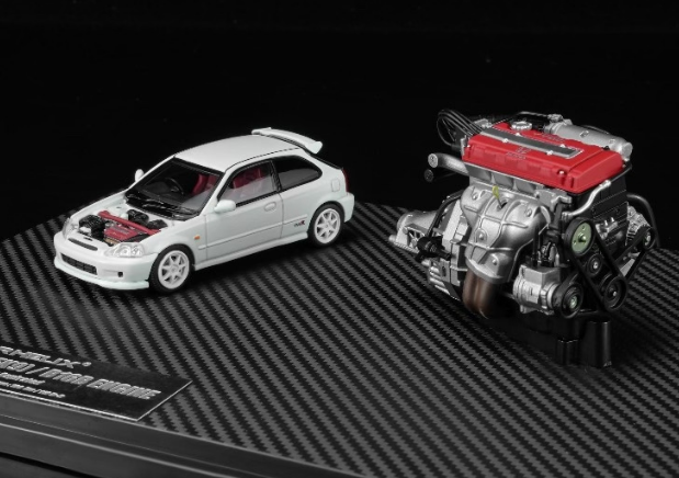 MOTORHELIX 1/64 Civic Type R EK9 Engine Set Beijing HEC 2026