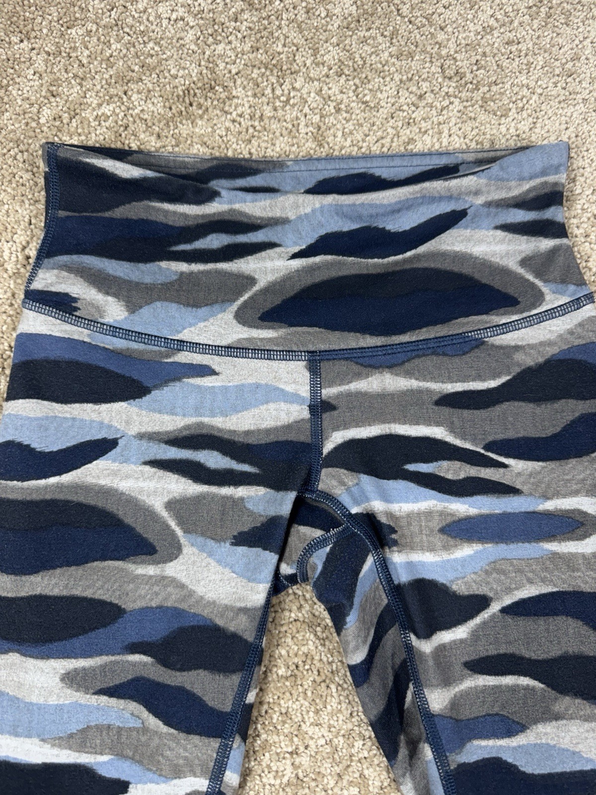 ALTRA Leggings Lululemon Wunder Under Crop III Mini Coast mimetici Deep Navy taglia 2