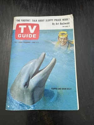 TV Guide June 1965 FLIPPER Ivan Tors  Art Buchwald Phyllis Diller  