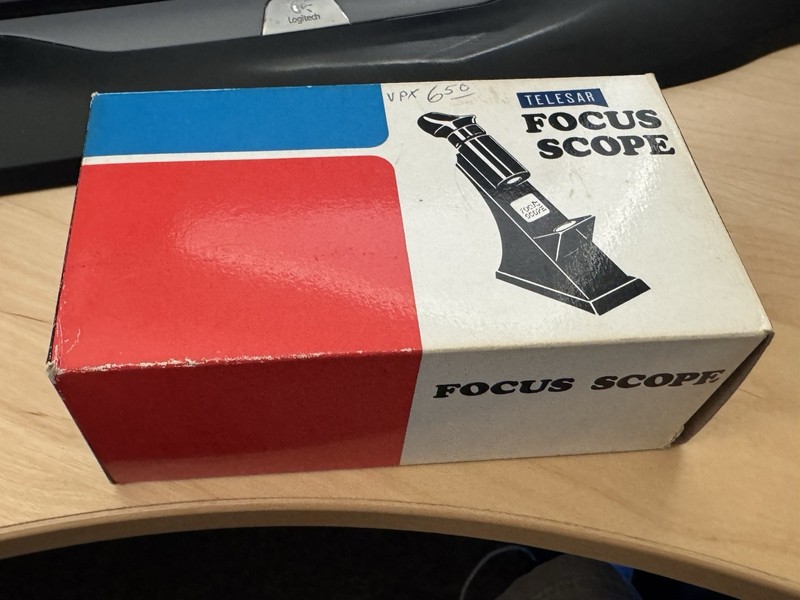 Vintage Telesar Darkroom Enlarger Focus Scope In Original Box