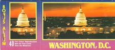 Vintage 40 Color Postcards Bonus Album WASHINGTON D.C Souvenir Postcard