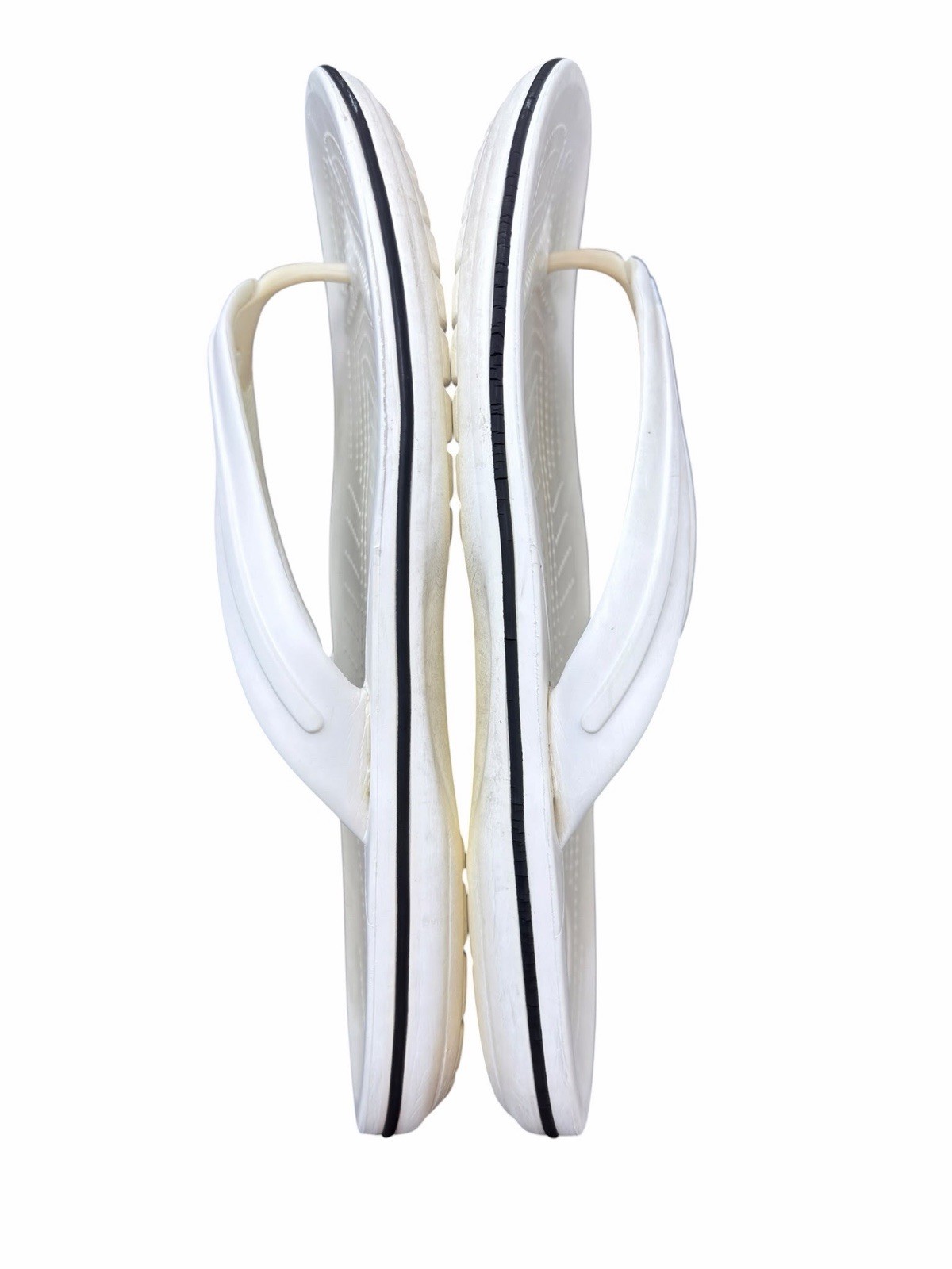 Crocs Athens Flip Flops White Men’s Size 12 Comfort Casual Beach Sandals image 8