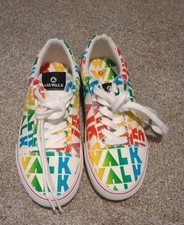 New WOMEN'S AIRWALK WAALYA-J SNEAKERS 8M RAINBOW PRINT