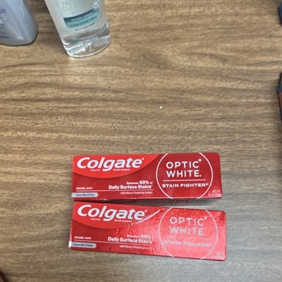 Colgate Optic White Stain Fighter Toothpaste Clean Mint 3.0 oz Teeth Whitening