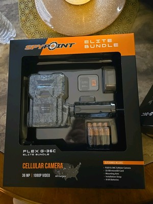 SpyPoint Flex Cellular Trail Camera Elite Bundle Model G-36C - Brand NEW Sealed
