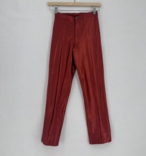 Bojeangles Womens Vintage 70s Disco Burnt Orange Stretch Dressy Pants Sz 5/6