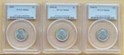 1943 P D S 1c Lincoln Steel Wheat Cent PCGS Graded MS 66 Three Coin Lot
