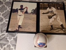 1997 Jackie Robinson 50th Anniversary Baseball  plus B/W and colored 8X10s