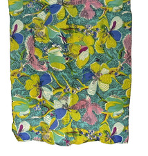 Multi Colored Scarf With Pink Birds 37 X 17 1/2 unbranded