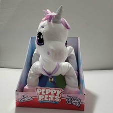 Peppy Pets Walking Unicorn White Bouncing Pet Interactive New In Box Ships Free