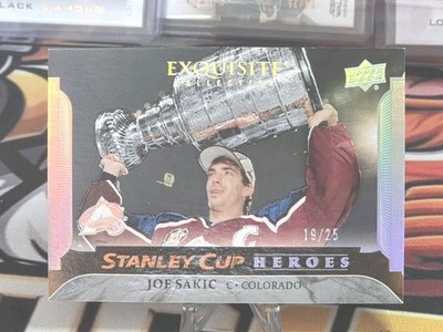 JOE SAKIC 2025-26 EXQUISITE STANLEY CUP HEROES SILVER 19/25 JERSEY # MATCH (1/1)