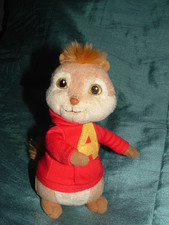 ALVIN AND THE CHIPMUNK SMALL ALVIN 6" CHIPMUNK PLUSH BEANIE SOFT TOY 2013 (b)