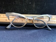 Vintage 60's Original Cat Eye Glasses Decorative Frame Glass Lens 5