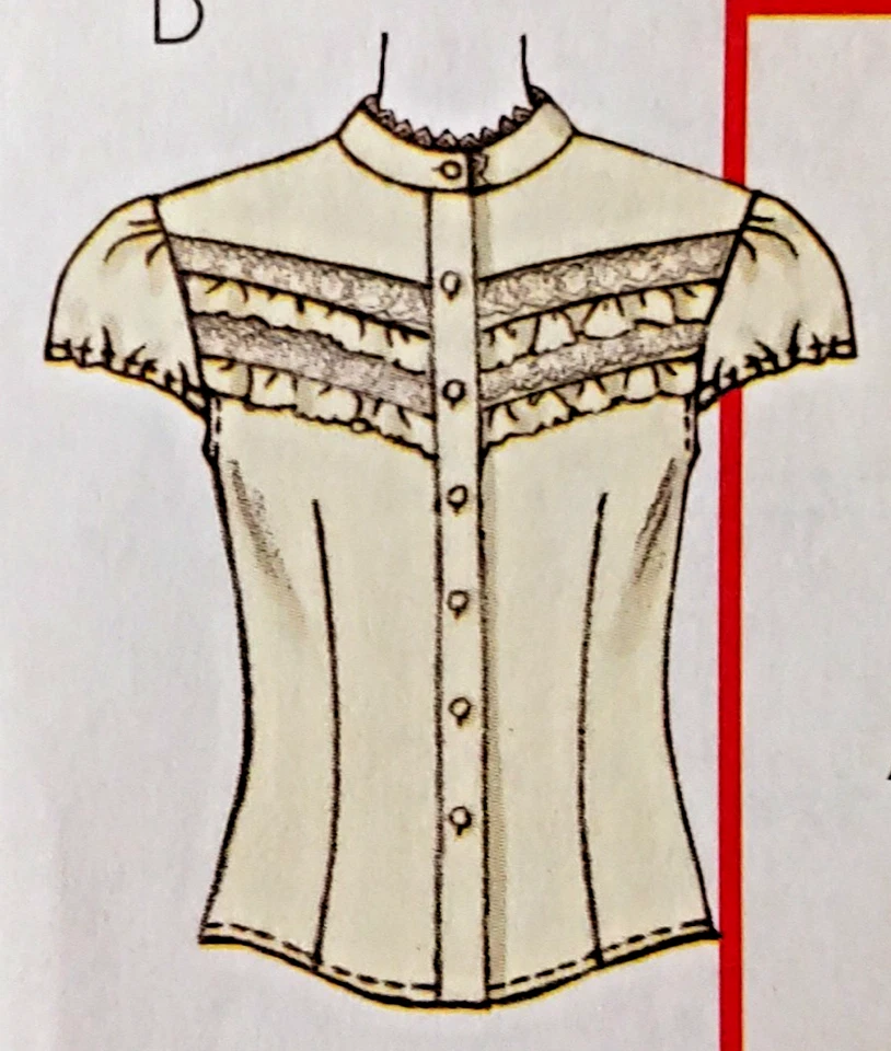 McCalls 5427 Misses Miss Petite Shirts Western Style Semi fitted sz 6-8-10-12-14 - Image 3 of 4