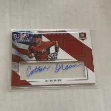2015 USA Box Set Colton Olasin Game Used Jersey On Card Auto Autograph #3/50