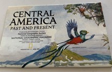 1986-4 April CENTRAL AMERICA MEXICO Past & Present National Geographic Map