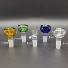 5x Colorful 14mm Male Bowl Set Accessories for Smoking Bong Hookah Water Pipe US