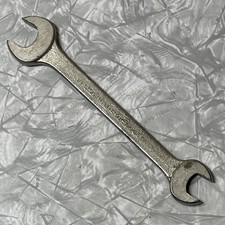 Barcalo 5/8" x 3/4" Open End Wrench Made in USA Vintage Satin Panel Double