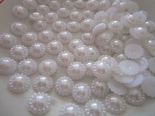 500/50 Beads half Beads Round Decorative Pearls Wax Beads White 12mm PL021