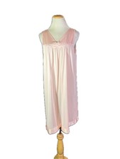 Vintage Vanity Fair Size M Pink Sleeveless Nylon Nightgown