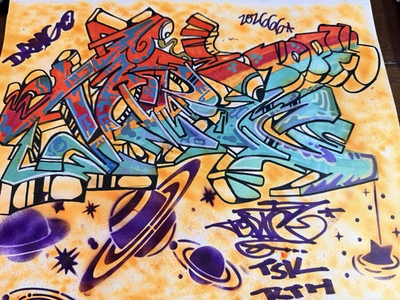 #ad original graffiti art Hand Painted Burner TOPIK DRUG CREW NYC.. $60.00