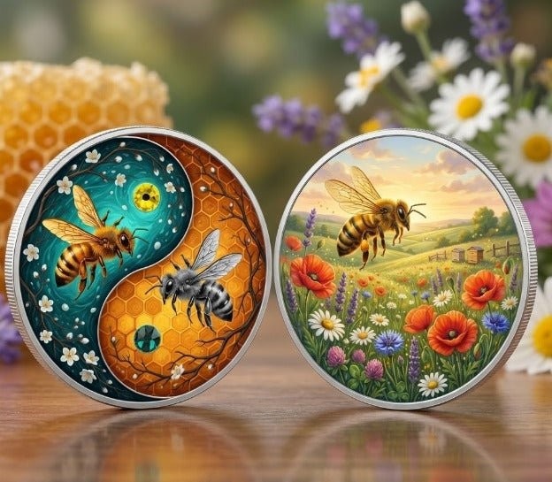 LOT of 10!!!  2026 Ultimate Honeybees 1oz .999 Copper bi-metal with Crystals