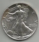 1989 AMERICAN EAGLE SILVER DOLLAR 1 OZ .999 FINE - UNCIRCULATED CONDITION - L@@K