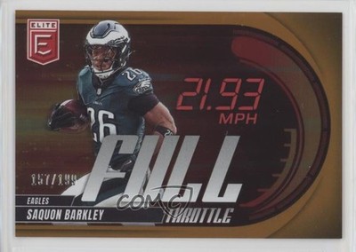 2025 Panini Donruss Elite Full Throttle Orange 157/199 Saquon Barkley #4 1nw3