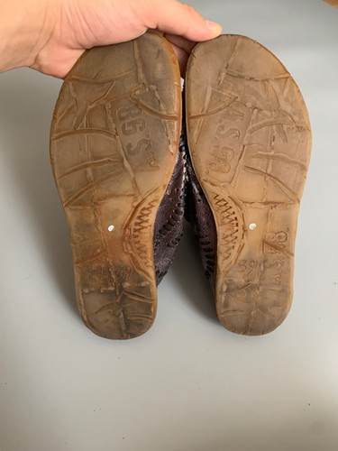 A.S. 98 Airstep Purple Leather Lace-Up Gladiator Sandals Size 39 Boho Festival - Picture 6 of 6