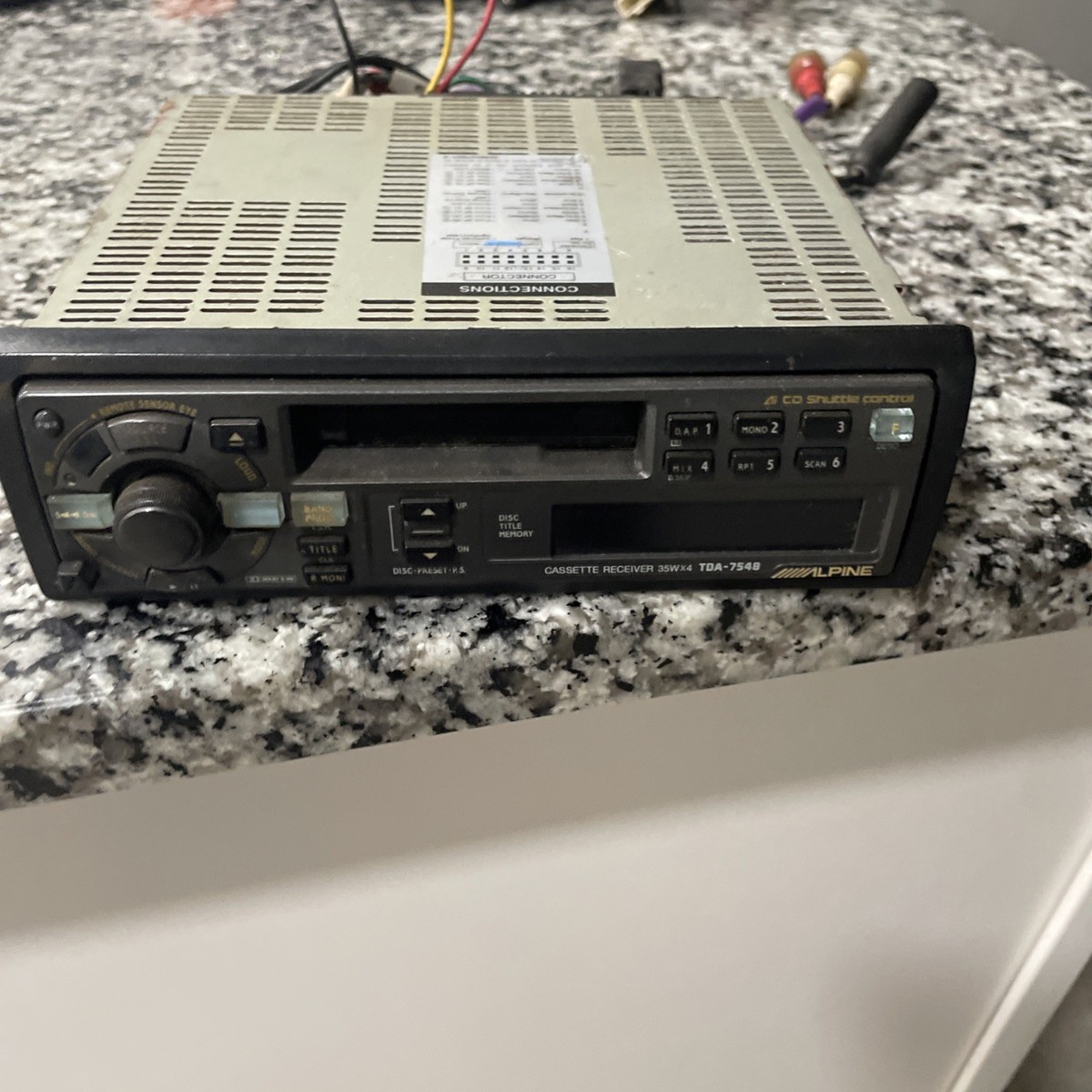 Alpine TDA-7548 - car - cassette receiver - in-dash unit - Full