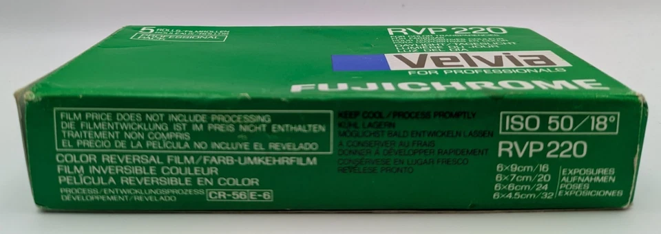 FUJICHROME Velvia RVP 220 for Color Transparencies 5 Rolls Expired 11/1995 Film - Image 3 of 4