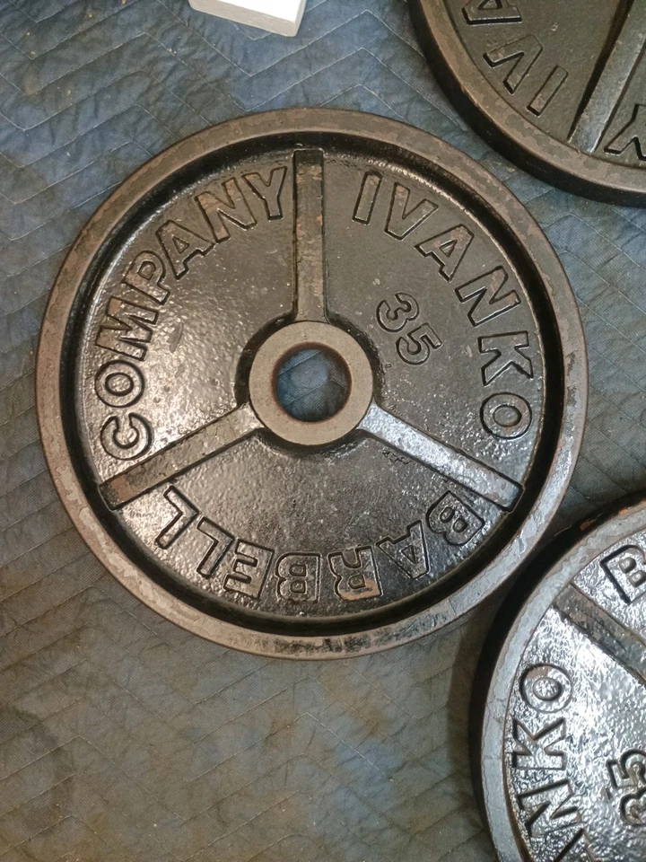 Ivanko M. Series Branded 35lb Olympic Weight Plates. Rare, Vintage (Sold As 1) - Image 4 of 4