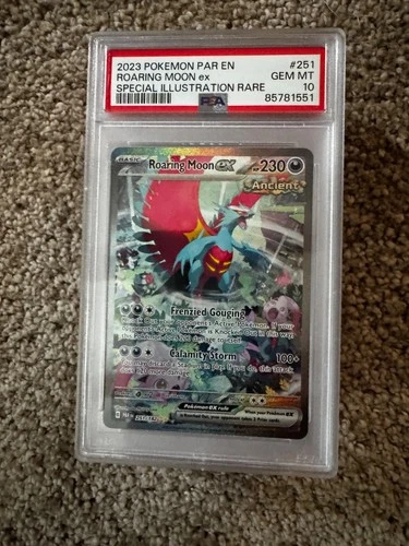 PSA 10 Roaring Moon ex 251/182 Sv04: Paradox Rift Holo