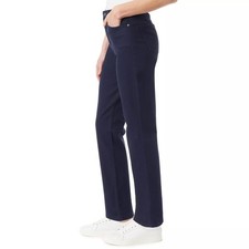 Gloria Vanderbilt Women Navy Blue Mid Rise Classic Straight Leg Jeans Sz 12 New