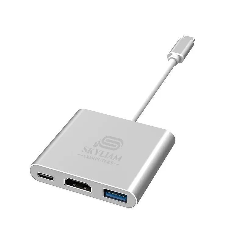 High Speed Type C 3 in 1 Adapter 3 in 1 USB Type C Hub with HDMI 4K USB3.0 - Image 2 of 4