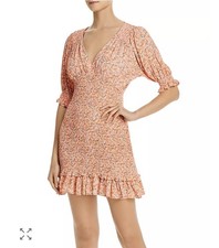 NWT Anthropologie Faithfull the Brand Margherita Mini Dress Floral Pink Small