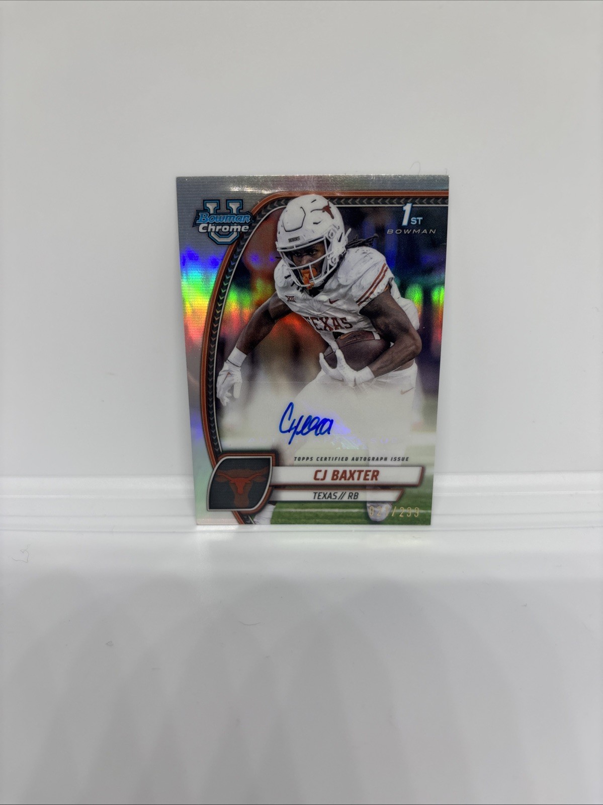 2024 Bowman University Chrome CJ BAXTER Refractor Autograph Auto Rookie RC #/299