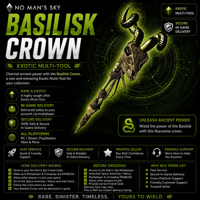   No Man's Sky Basilisk Crown   | NMS Multi-Tool | PC PS5 Xbox | Delivery