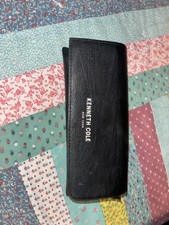 Kenneth Cole New York Black Leather Soft Glasses Case