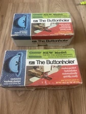 Vintage Greist The Buttonholer Automatic Stitch Attachment & Button Templates