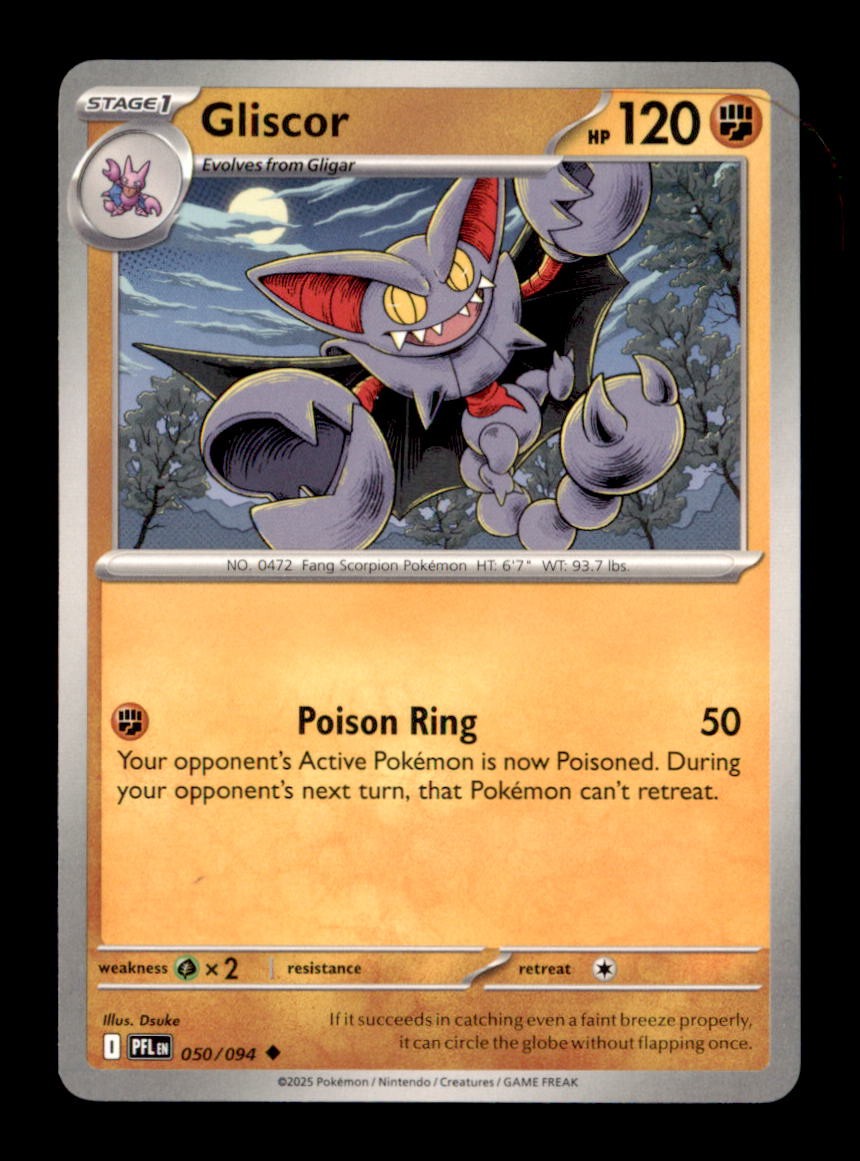 Gliscor 050/094 Uncommon Phantasmal Flames Pokemon Near Mint