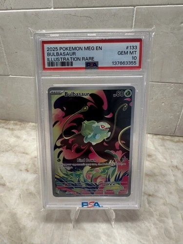 2025 POKEMON MEG EN-MEGA EVOLUTION ILLUSTRATION RARE #133 BULBASAUR PSA 10