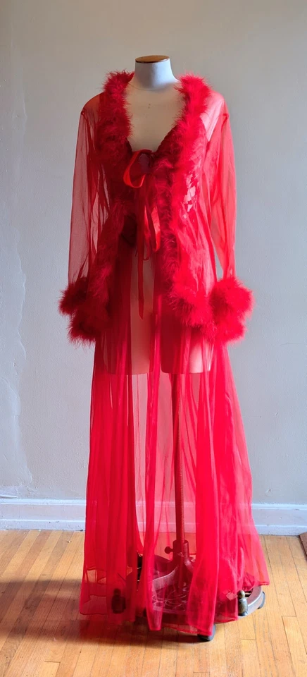 Vintage Fredericks Of Hollywood Nightgown With Matching Cover Up - Image 2 of 4