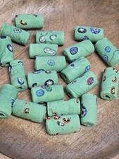 20 PCS GREEN TUBE GLASS BEADS JEWELRY CRAFT MAKING LOOSE BEADS