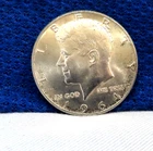 1964 KENNEDY HALF DOLLAR, 90% SILVER 13 GRAMS ALMOST UNCIRCULATED