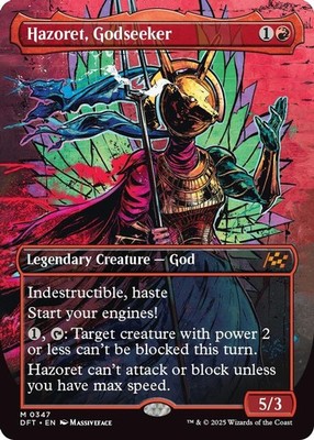 2025 MTG: DFT - Hazoret Godseeker Borderless (#347, Foil, M, Near Mint)